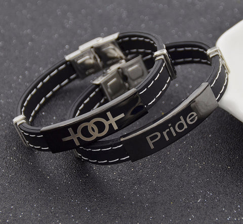 Silicone Lady Pride Wristband Bracelet