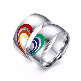Heart Rainbow Ring Gay