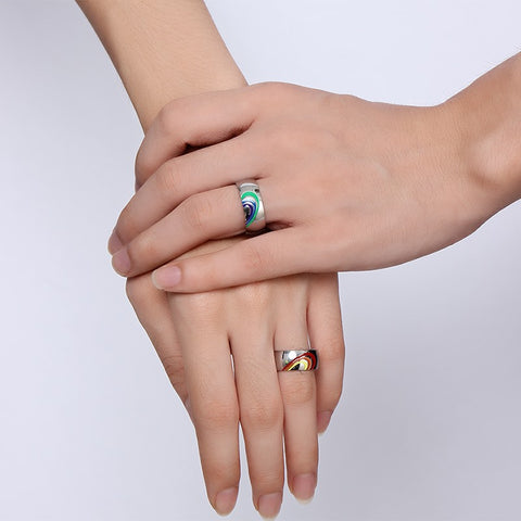 Heart Rainbow Ring Gay