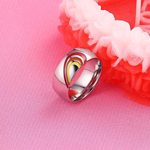 Heart Rainbow Ring Gay