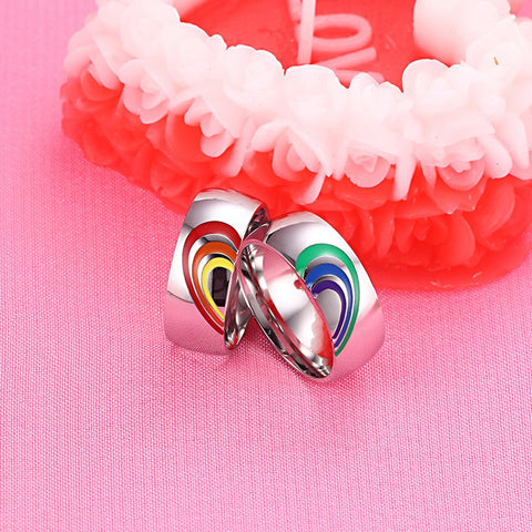 Heart Rainbow Ring Gay