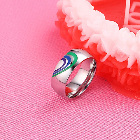 Heart Rainbow Ring Gay