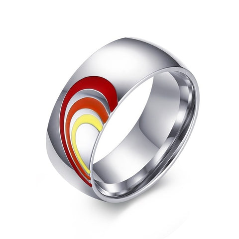 Heart Rainbow Ring Gay